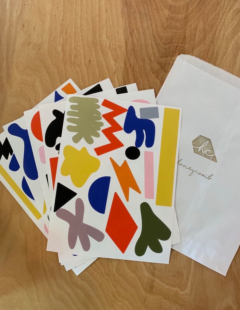 Peel and Create stickers from Honeycomb